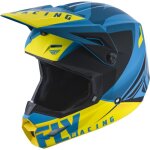 Casque cross fly racing elite vigilant bleu / jaune / noir - s