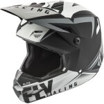 Casque cross fly racing elite vigilant noir / gris mat - l