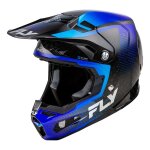 Casque cross fly racing formula s carbon protocol noir carbone / bleu - s