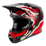 Casque cross fly racing formula s carbone byte carbon / red / grey - s