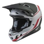 Casque cross fly racing formula cc driver argent / rouge / blanc mat - xs Casque cross fly racing formula cc driver argent / rouge / blanc mat - xs