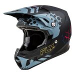 Casque cross fly racing formula cc tektonic noir / slate / bleu mat - xl
