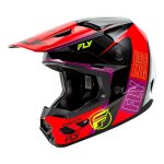 Casque cross fly racing kinetic rally rouge / noir / blanc - xl