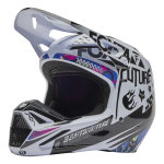 Casque cross fox racing v1 image cosmo white / black - xs