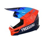 Casque cross freegun xp4 shade bleu orange fluo - m