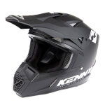 Casque cross kenny track solid noir holographique mat - xl