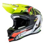 Casque cross lazer or1 aerial carbone / jaune / rouge - l