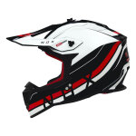 Casque cross nox n633 airshock blanc / noir / rouge - l