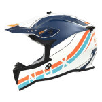 Casque cross nox n633 airshock blanc / orange / bleu - xs