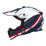 Casque cross nox n633 airshock blanc / rouge / bleu - s