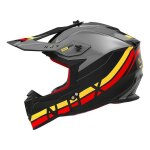 Casque cross nox n633 airshock noir / jaune / rouge - xs