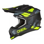 Casque cross o'neal 2srs spyde v. 23 noir / gris / jaune fluo - m