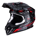 Casque cross scorpion vx - 16 air punch noir / argent / rouge (ece 22. 05) -