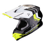 Casque cross scorpion vx 16 evo air fusion noir / jaune fluo - s