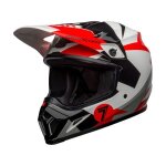 Casque cross seven bell moto - 9 mips battleship rouge / blanc brillant - x Casque cross seven bell moto - 9 mips battleship rouge / blanc brillant - x