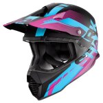 Casque cross shark varial anger noir / bleu / violet (ece 22. 05) - s