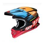 Casque cross shoei vfx - wr zinger orange / bleu / rouge - xs