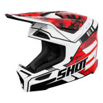 Casque cross shot furious dust flash red glossy - xs