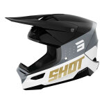 Casque cross shot furious league black / gold glossy - xs
