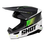 Casque cross shot furious peak green glossy - s