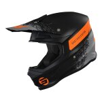 Casque cross shot furious roll noir / orange / gris mat - l
