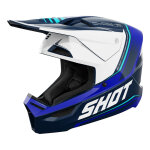 Casque cross shot furious stadium blue glossy - s
