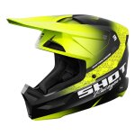Casque cross shot furious stream neon yellow matt - l