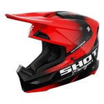 Casque cross shot furious stream red glossy - l