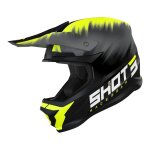 Casque cross shot furious versus jaune fluo / gris / noir mat - xl