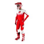 Casque cross shot lite fury blanc / rouge brillant (ece 22. 05) - xs