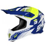 Casque cross shot lite fury navy / jaune fluo / blanc brillant (ece 22. 05)