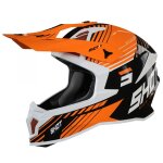 Casque cross shot lite fury orange fluo / noir / blanc brillant - s