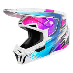 Casque cross shot lite racing white / pink pearly - xs