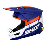 Casque cross shot race iron blue / orange glossy - s