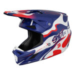 Casque cross shot speed beast blue / red pearly - xs