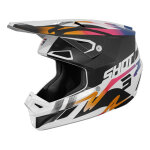 Casque cross shot speed wave clack / white pearly - xs