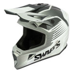 Casque cross swaps blur s818 gris / blanc / noir - xs Casque cross swaps blur s818 gris / blanc / noir - xs
