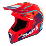 Casque cross swaps blur s818 rouge / bleu / blanc - xs Casque cross swaps blur s818 rouge / bleu / blanc - xs