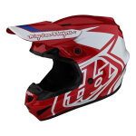 Casque cross troy lee designs gp polyacrylite overload rouge / blanc (ec