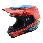 Casque cross troy lee designs se4 carbon squadra team orange - l