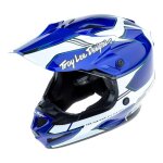 Casque cross troy lee designs se4 polyacrylite mips matrix blue (ece 2