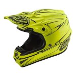 Casque cross troy lee designs se4 polyacrylite pinstripe jaune - m