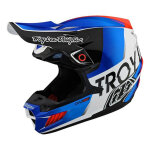 Casque cross troy lee designs se5 composite qualifier white / blue (ece