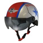 Casque enfant bol c - preme raskullz flying ace rouge / gris