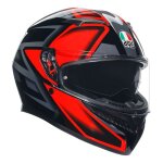 Casque intgral agv k3 mplk compound noir / rouge - 2xl