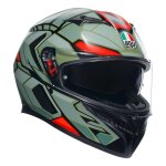 Casque intgral agv k3 mplk decept noir / vert / rouge mat - xs