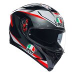 Casque intgral agv k5 s plasma noir / gris / rouge - 2xl