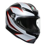 Casque intgral agv k6 s mplk flash noir / gris / rouge mat - s