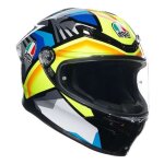 Casque intgral agv k6 s mplk joan noir / bleu / jaune - xs