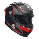 Casque intgral agv k6 s mplk slashcut noir / gris / rouge - xl